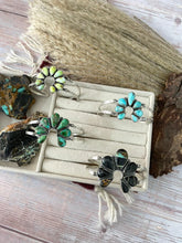 Load image into Gallery viewer, HANDMADE STERLING SILVER MULTI STONE CUFF BRACELET "SIGNED”