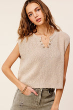 Load image into Gallery viewer, Slouchy Cropped Extended Sleeve Sweater Top