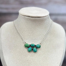 Load image into Gallery viewer, Handmade Sterling Silver Kingman Turquoise Necklace with Signed