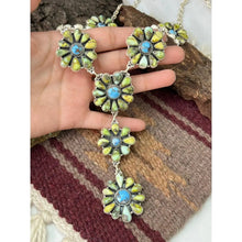 Load image into Gallery viewer, Handmade Sterling Silver Palomino with Golden Hills Turquoise Necklace Signed