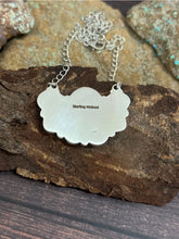 Load image into Gallery viewer, Handmade Sterling Silver South Hill Turquoise Necklace with Signed