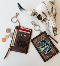 Load image into Gallery viewer, Cowhide Keychain Wallets