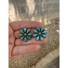 Load image into Gallery viewer, Handmade Sterling Silver & Turquoise Cluster Choker Set