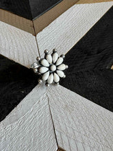 Load image into Gallery viewer, Handmade Sterling Silver White Buffalo Turquoise Adjustable Ring, Signed