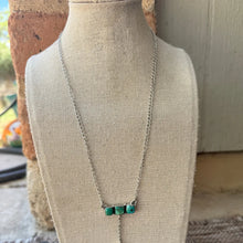 Load image into Gallery viewer, Handmade Sterling Silver Sonoran Mountain Turquoise Bar Drop Necklace