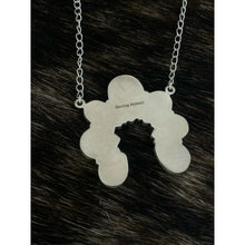 Load image into Gallery viewer, Handmade Sterling Silver Number 8 Turquoise Necklace with Signed