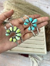 Load image into Gallery viewer, HANDMADE STERLING SILVER MULTI STONE CUFF BRACELET "SIGNED”