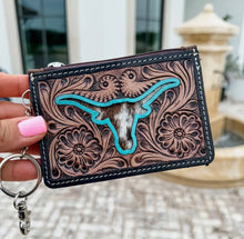 Load image into Gallery viewer, Cowhide Keychain Wallets