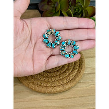 Load image into Gallery viewer, Handmade Spice & Sterling Silver Earrings More Blue