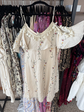 Load image into Gallery viewer, Embroidered Wildflower Cold Shoulder Dress