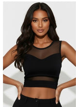 Load image into Gallery viewer, Midnight Muse Mesh Crop Top
