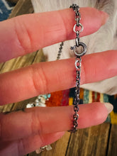 Load image into Gallery viewer, HANDCRAFTED TURQUOISE & STERLING SILVER FLOWER CLUSTER NECKLACE BY PEARLENE SPENCER