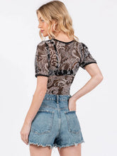 Load image into Gallery viewer, Paisley Mesh Bodysuit