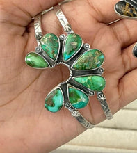 Load image into Gallery viewer, HANDMADE STERLING SILVER MULTI STONE CUFF BRACELET "SIGNED”