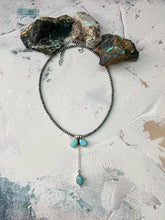 Load image into Gallery viewer, HANDMADE STERLING SILVER WHITE WATER TURQUOISE BEADED NECKLACE "SIGNED