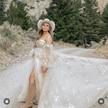 Load image into Gallery viewer, Layla Embroidered Floral Tulle Gown Rental