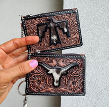 Load image into Gallery viewer, Cowhide Keychain Wallets