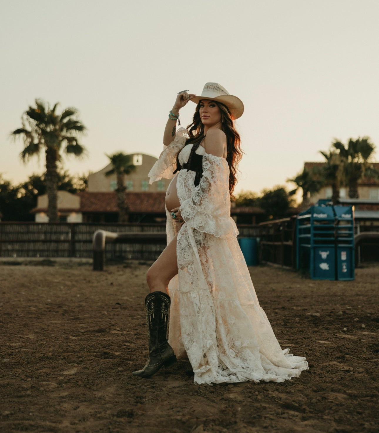 bell sleeve ivory dress Long Sleeve Lace Wedding Dresses Off the Shoulder Ivory Beach Wedding Dress AWD1147