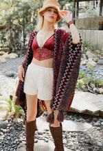 Load image into Gallery viewer, Boho Crochet Patterned Kimono Knit Cardigan