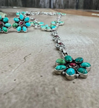 Load image into Gallery viewer, Handmade Sterling Silver Emerald Valley Turquoise Necklace Signed