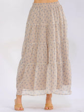 Load image into Gallery viewer, Soft Meadow Floral Tiered Maxi Skirt