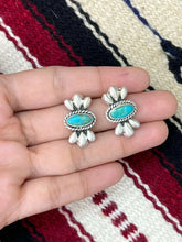 Load image into Gallery viewer, HANDMADE STERLING SILVER KINGMAN TURQUOISE POST STUDS SIGNED