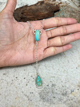 Load image into Gallery viewer, HANDMADE STERLING SILVER KINGMAN TURQUOISE NECKLACE SIGNED