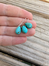 Load image into Gallery viewer, TINY DANCER HANDMADE STERLING SILVER & TURQUOISE 3 STONE NECKLACE