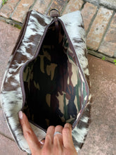 Load image into Gallery viewer, Weekender Duffle Leather Hair On Cowhide Duffel Travel Bag