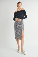 Load image into Gallery viewer, Wild Side Leopard Midi Skirt