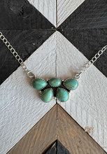 Load image into Gallery viewer, Handmade Sterling Silver Kingman Turquoise Necklace with Signed