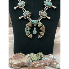 Load image into Gallery viewer, Handmade Sterling Silver Number 8 Turquoise Necklace with Signed