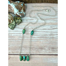 Load image into Gallery viewer, Handmade Sterling Silver Kingman Turquoise Necklace with Signed