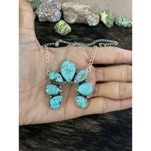 Load image into Gallery viewer, Handmade Sterling Silver Number 8 Turquoise Necklace with Signed