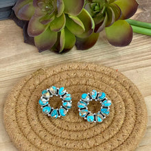 Load image into Gallery viewer, Handmade Spice & Sterling Silver Earrings More Blue