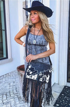 Load image into Gallery viewer, Dixie Crossbody Cowhide Western Tooled Leather Fringe Purse