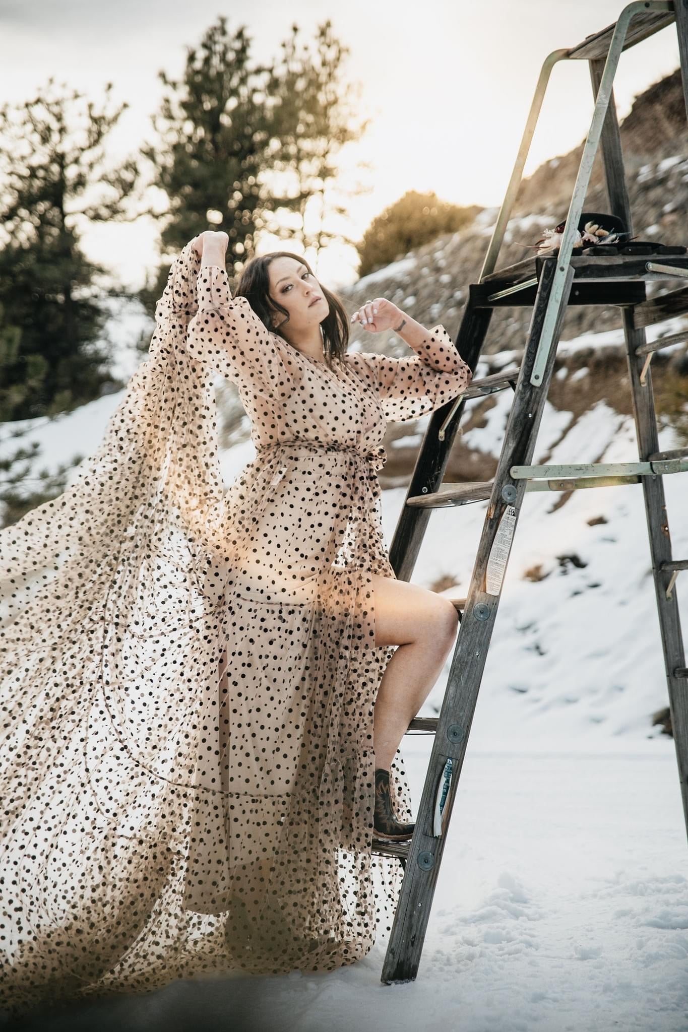 Dorthy Polka Dot Nude Dress Rental  Roaminggrace