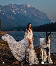 Load image into Gallery viewer, Livia Blue-tiful Floral Dress Rental