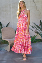 Load image into Gallery viewer, Printed Smocked Ruffle Maxi Dress
