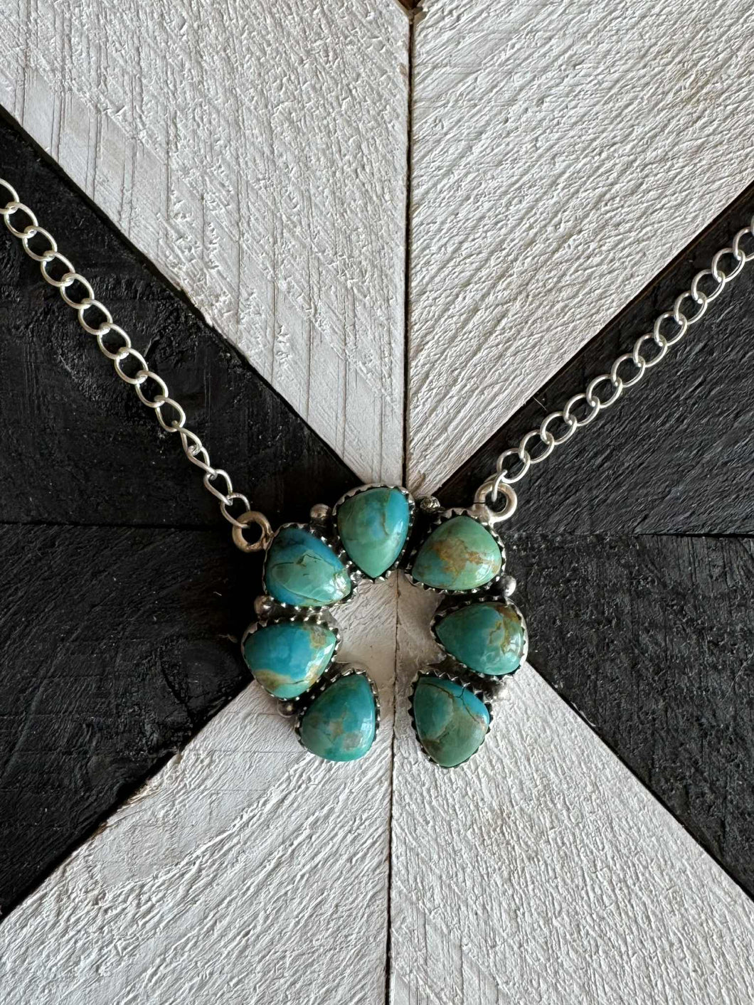 Handmade Sterling Silver Multi Stone Necklace with Signed