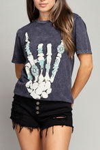 Load image into Gallery viewer, Skeleton Rock Hand Sign Graphic Top
