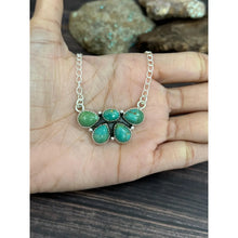 Load image into Gallery viewer, Handmade Sterling Silver Kingman Turquoise Necklace with Signed
