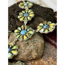 Load image into Gallery viewer, Handmade Sterling Silver Palomino with Golden Hills Turquoise Necklace Signed
