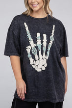 Load image into Gallery viewer, Plus Skeleton Rock Hand Sign Graphic Top
