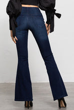 Load image into Gallery viewer, MID-RISE BANDED WIDER FLARE JEANS
