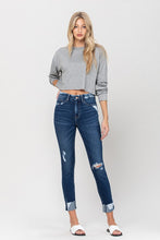Load image into Gallery viewer, High Rise Distressed Clean Cut Crop Skinny

