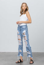 Load image into Gallery viewer, HEAVY DESTROYED STRAIGHT JEANS
