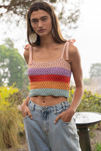 Load image into Gallery viewer, Tie-shoulder Sweater Crop Tank Top
