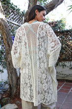 Load image into Gallery viewer, Floral Lace Textured Kimono
