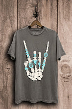 Load image into Gallery viewer, Skeleton Rock Hand Sign Graphic Top
